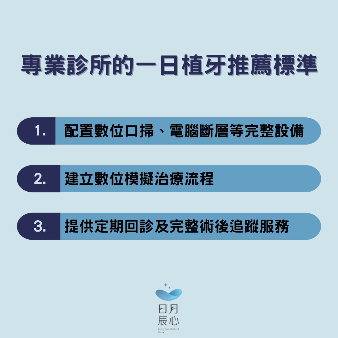 專業診所的一日植牙推薦標準