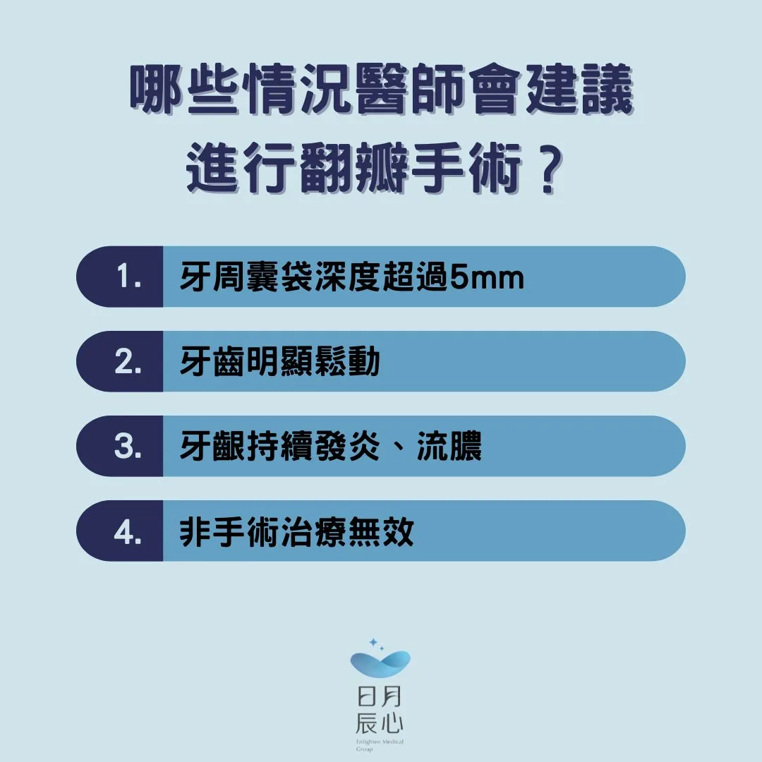 哪些情況醫師會建議進行翻瓣手術？